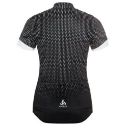 Odlo Women's T-Shirt S/U Collar S/S FZ Essential Print - Radtrikot -Rad Teile Shop odlo womens t shirt s u collar s s fz essential print radtrikot detail 2