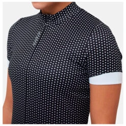 Odlo Women's T-Shirt S/U Collar S/S FZ Essential Print - Radtrikot -Rad Teile Shop odlo womens t shirt s u collar s s fz essential print radtrikot detail 8